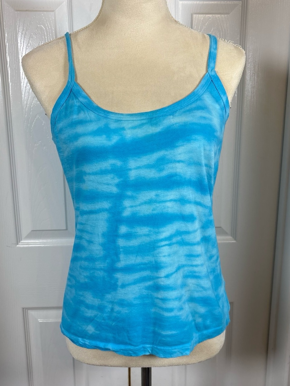 Route 66 Blue Tie-Dye Spaghetti Strap Tank